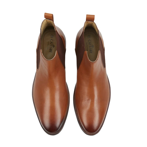 Catesby Andrew Comfort Flex Chelsea Boot Tan