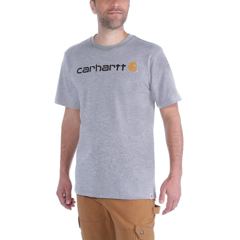 Carhartt Relaxed Fit Heavyweight Short-Sleeve Logo Graphic T-Shirt Heather Grey