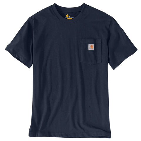 Carhartt Relaxed Fit Heavyweight Short-Sleeve K87 Pocket T-Shirt Navy