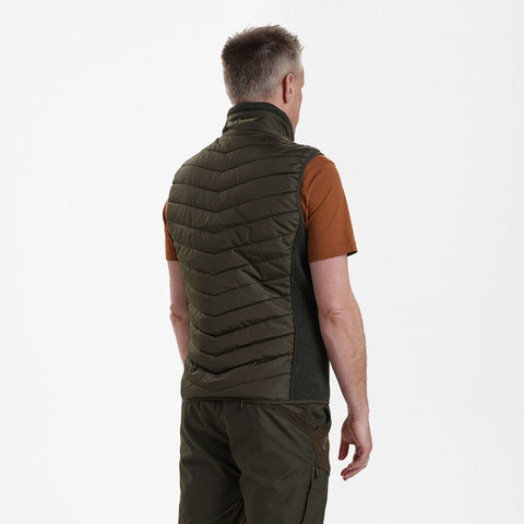 Deerhunter Moor Padded Waistcoat Gilet With Knit Timber Green