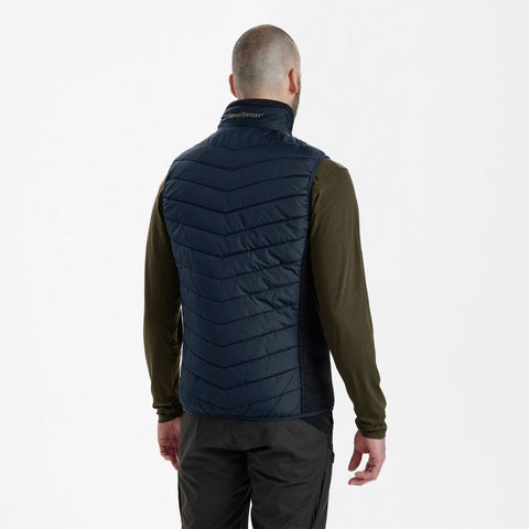 Deerhunter Moor Padded Waistcoat Gilet With Knit Dark Blue