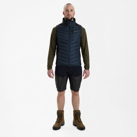 Deerhunter Moor Padded Waistcoat Gilet With Knit Dark Blue