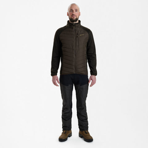 Deerhunter Moor Padded Jacket With Knit Leaf Brown