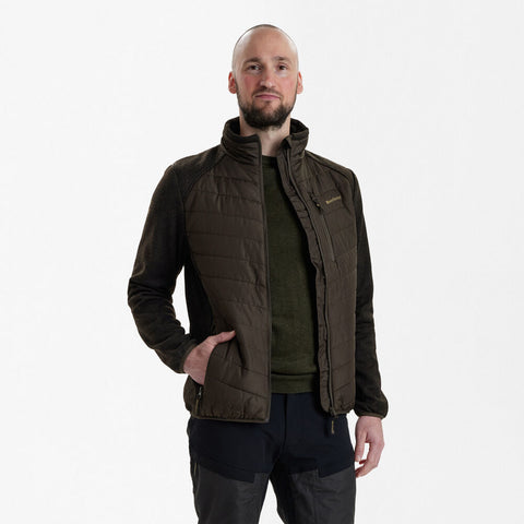 Deerhunter Moor Padded Jacket With Knit Leaf Brown