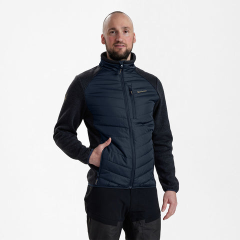 Deerhunter Moor Padded Jacket With Knit Dark Blue