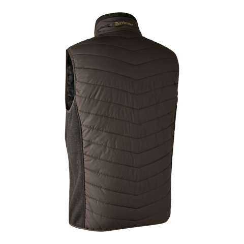 Deerhunter Moor Padded Waistcoat Gilet With Knit Leaf Brown