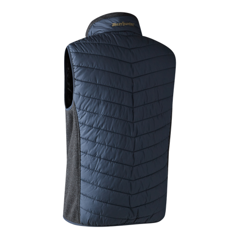 Deerhunter Moor Padded Waistcoat Gilet With Knit Dark Blue