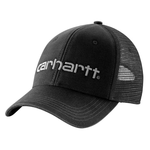 Carhartt Canvas Mesh-Back Logo Graphic Cap Black