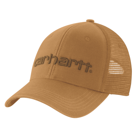 Carhartt Canvas Mesh-Back Logo Graphic Cap Brown