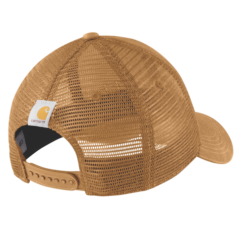 Carhartt Canvas Mesh-Back Logo Graphic Cap Brown