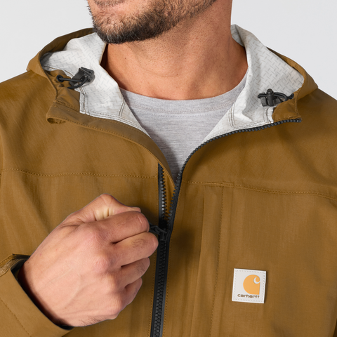 Carhartt Monterey Rain Defender™ Waterproof Jacket Brown/Black