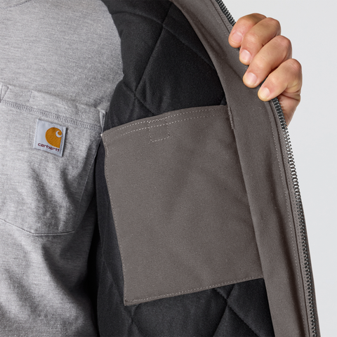 Carhartt Iconic J140 Firm Duck Active Jac Gravel Grey