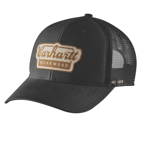 Carhartt Rugged Flex™ Twill Mesh-Back Script Patch Cap Black