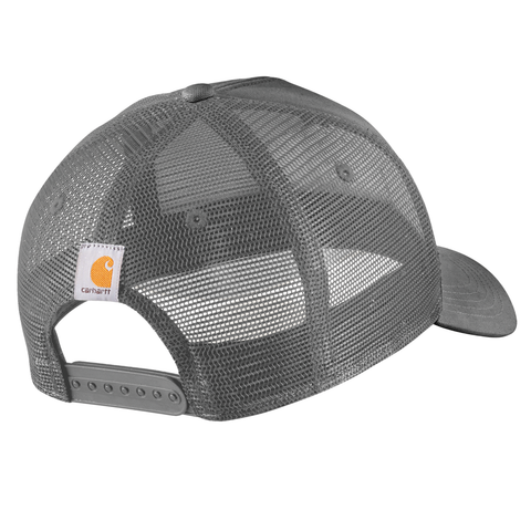 Carhartt Rugged Flex™ Twill Mesh-Back Script Patch Cap Steel Grey
