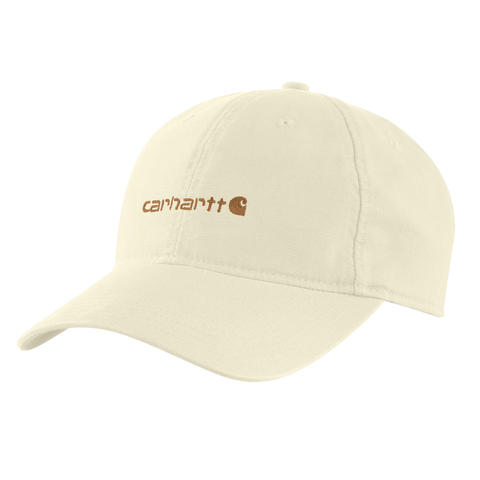 Carhartt Women's Canvas Embroidered Graphic Cap Undyed Ecru Beige