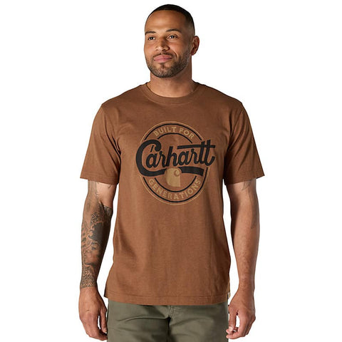 Carhartt Relaxed Fit Lightweight Short-Sleeve Script Graphic T-Shirt Brown