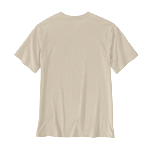 Carhartt Irvine Relaxed Layered Logo T-Shirt Oat Milk Beige