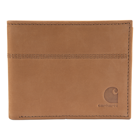 Carhartt Saddle Leather Bifold Wallet Brown