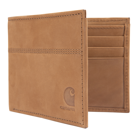 Carhartt Saddle Leather Bifold Wallet Brown