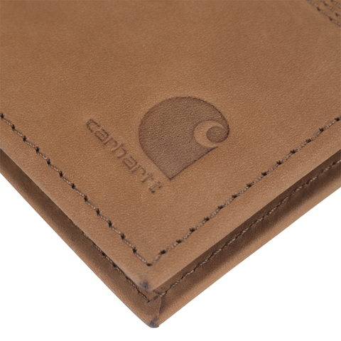 Carhartt Saddle Leather Bifold Wallet Brown