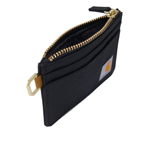 Carhartt Nylon Duck Zip Card Keeper Wallet Black