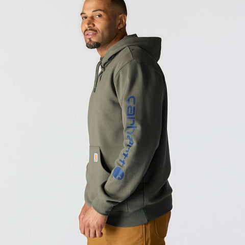 Carhartt Loose Fit Midweight Logo Sleeve Graphic Sweatshirt Dusty Olive