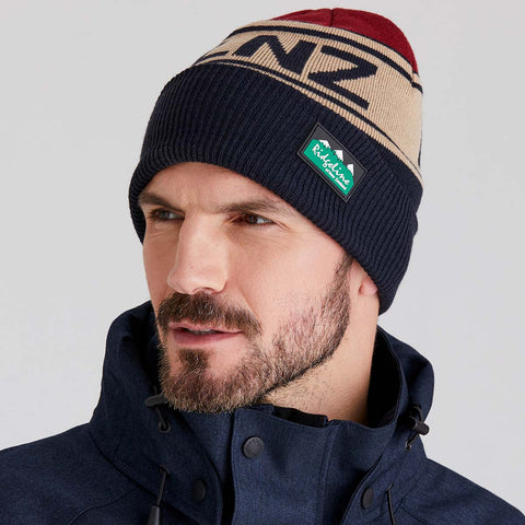 Ridgeline Unisex RLNZ Knitted Beanie Navy Multi