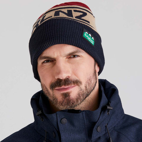 Ridgeline Unisex RLNZ Knitted Beanie Navy Multi