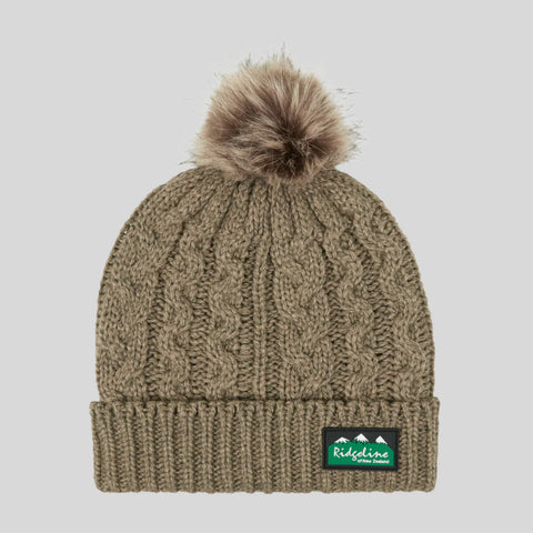Ridgeline Unisex Nordic Fleck Bobble Hat Teak