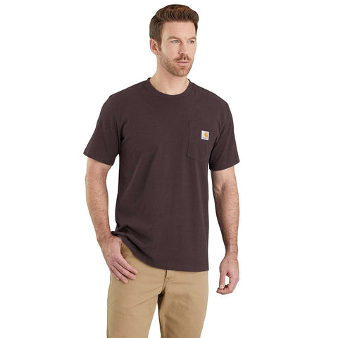 Carhartt Relaxed Fit Heavyweight Short-Sleeve K87 Pocket T-Shirt Dark Sepia