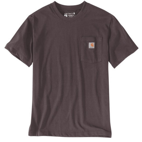 Carhartt Relaxed Fit Heavyweight Short-Sleeve K87 Pocket T-Shirt Dark Sepia