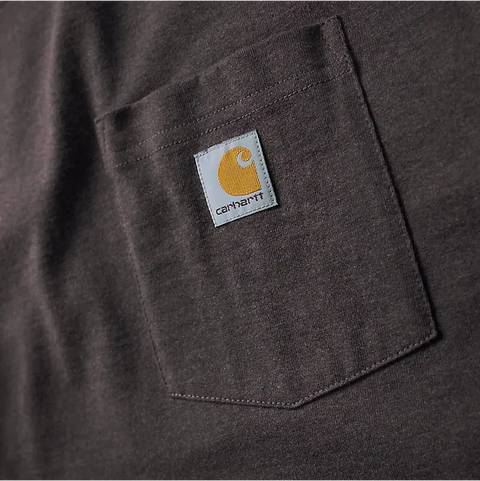 Carhartt Relaxed Fit Heavyweight Short-Sleeve K87 Pocket T-Shirt Dark Sepia